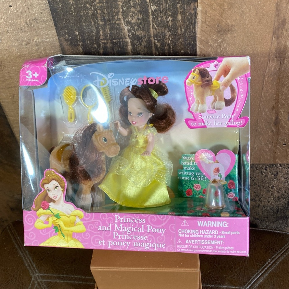 Princess Belle Doll Magical Pony And Rose Playset 2001 Retired Vintage‎